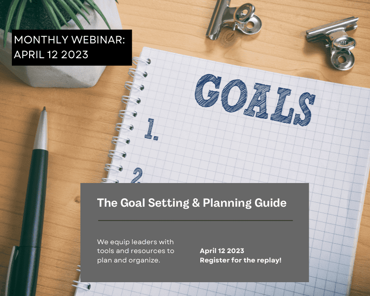 WEBINAR: The Goal Setting & Planning Guide