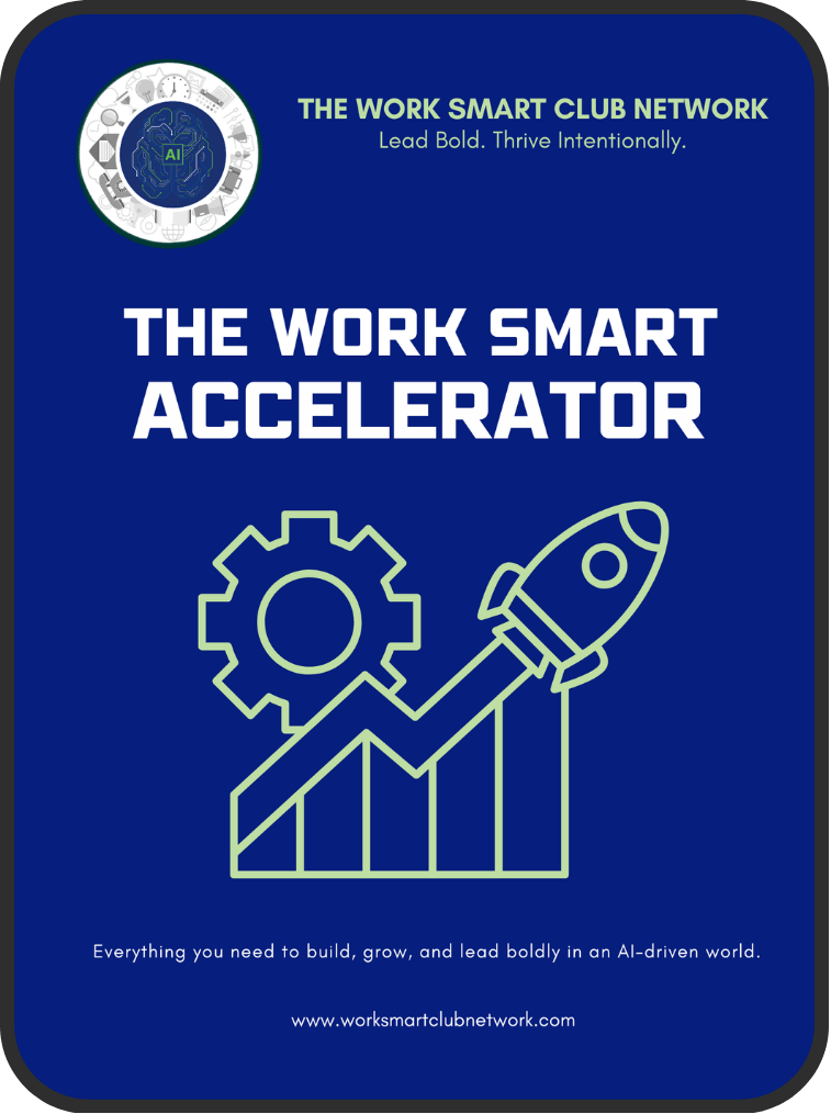 The Work Smart Accelerator tablet mockup